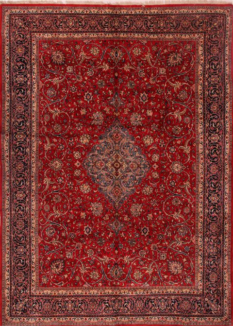 Sarouk Red Hand Knotted 89 X 127 Area Rug 400-16693 Image 0