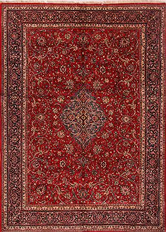 Persian sarouk Red Rectangle 9x13 ft Wool Carpet 16693