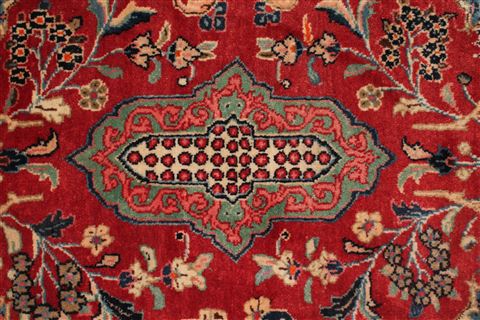 Sarouk Red Hand Knotted 92 X 121 Area Rug 400-16694 Image 13