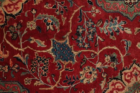 Sarouk Red Hand Knotted 92 X 121 Area Rug 400-16694 Image 14