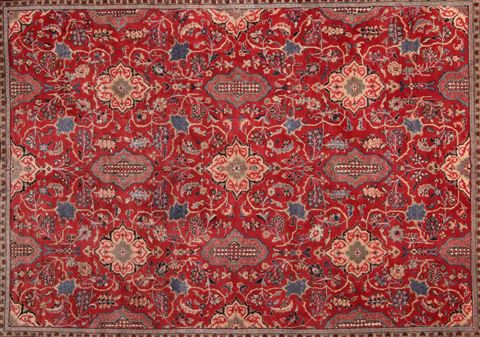 Sarouk Red Hand Knotted 92 X 121 Area Rug 400-16694 Image 5