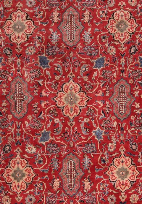 Sarouk Red Hand Knotted 92 X 121 Area Rug 400-16694 Image 6