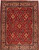 Sarouk Red Hand Knotted 92 X 121  Area Rug 400-16694 Thumb 0