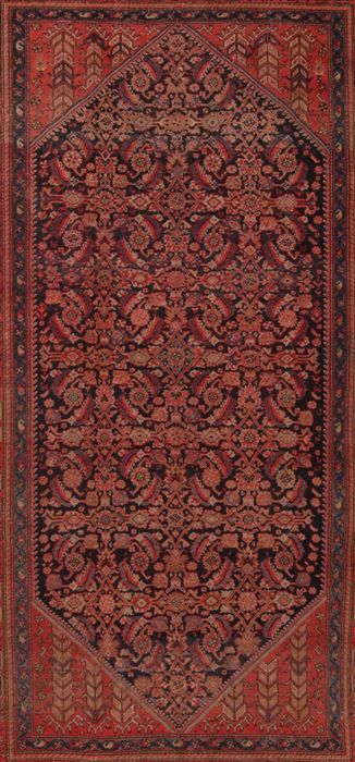 Malayer Blue Hand Knotted 71 X 128 Area Rug 400-16695 Image 4