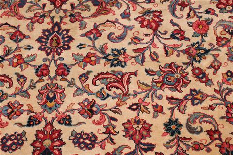 Sarouk White Hand Knotted 72 X 101 Area Rug 400-16696 Image 8