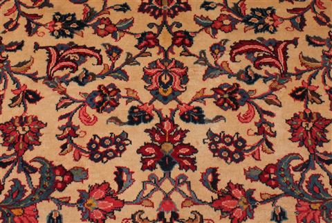 Sarouk White Hand Knotted 72 X 101 Area Rug 400-16696 Image 11