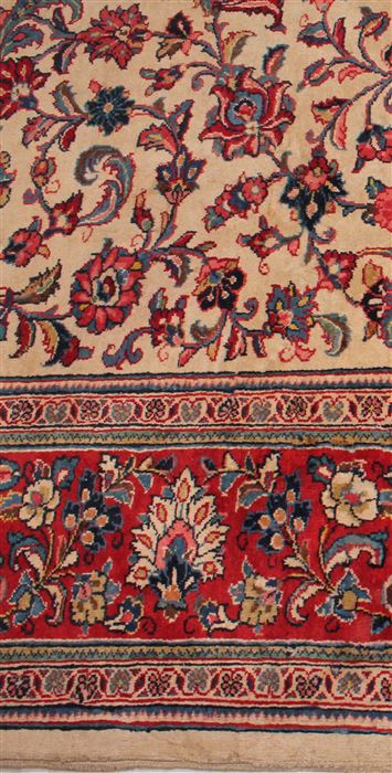 Sarouk White Hand Knotted 72 X 101 Area Rug 400-16696 Image 12