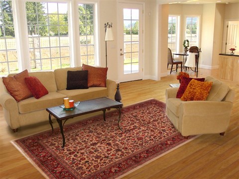 Sarouk White Hand Knotted 72 X 101 Area Rug 400-16696 Image 2