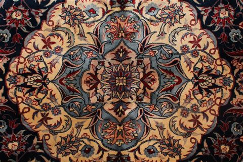Elvan Blue Hand Knotted 83 X 100 Area Rug 400-16697 Image 22