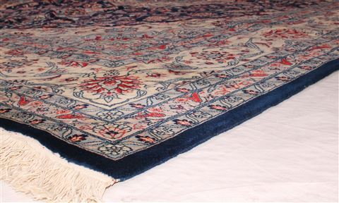 Elvan Blue Hand Knotted 83 X 100 Area Rug 400-16697 Image 14