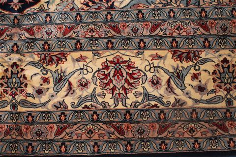 Elvan Blue Hand Knotted 83 X 100 Area Rug 400-16697 Image 16