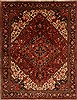 Heriz Red Hand Knotted 115 X 147  Area Rug 250-16707 Thumb 0