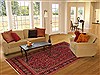 Mashad Purple Hand Knotted 82 X 112 Area Rug 400-16708 Thumb 4