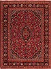 Mashad Purple Hand Knotted 82 X 112  Area Rug 400-16708 Thumb 0