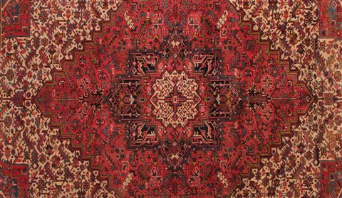 Heriz Red Hand Knotted 82 X 120 Area Rug 400-16709 Image 1