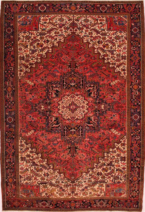 Heriz Red Hand Knotted 82 X 120 Area Rug 400-16709 Image 0