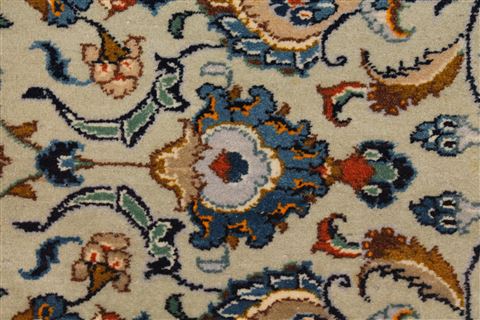 Kashan Blue Hand Knotted 76 X 110 Area Rug 400-16710 Image 10