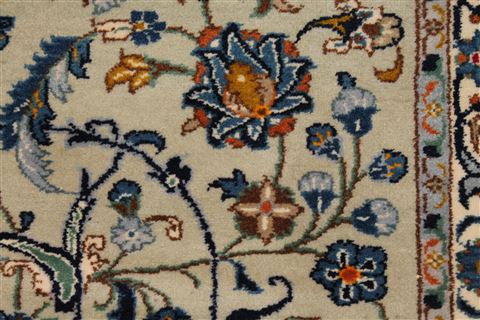 Kashan Blue Hand Knotted 76 X 110 Area Rug 400-16710 Image 12