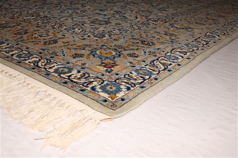 Kashan Blue Hand Knotted 76 X 110 Area Rug 400-16710 Image 13