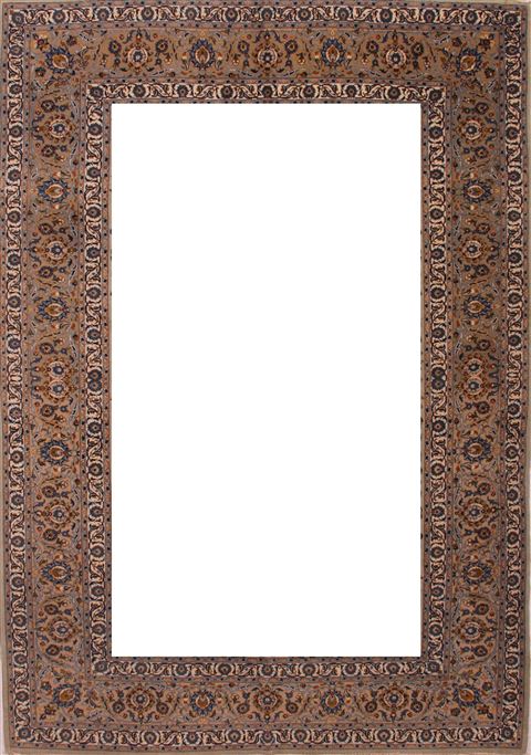 Kashan Blue Hand Knotted 76 X 110 Area Rug 400-16710 Image 1