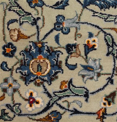 Kashan Blue Hand Knotted 76 X 110 Area Rug 400-16710 Image 7
