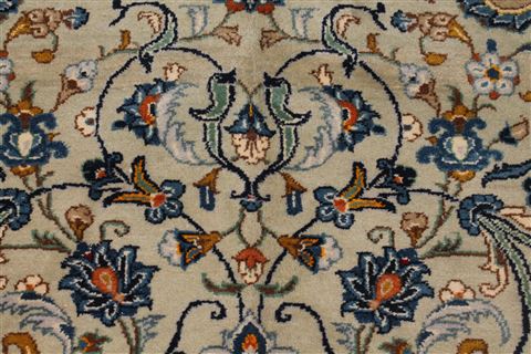 Kashan Blue Hand Knotted 76 X 110 Area Rug 400-16710 Image 9