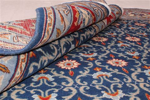 Kashan Blue Hand Knotted 54 X 78 Area Rug 400-16711 Image 15