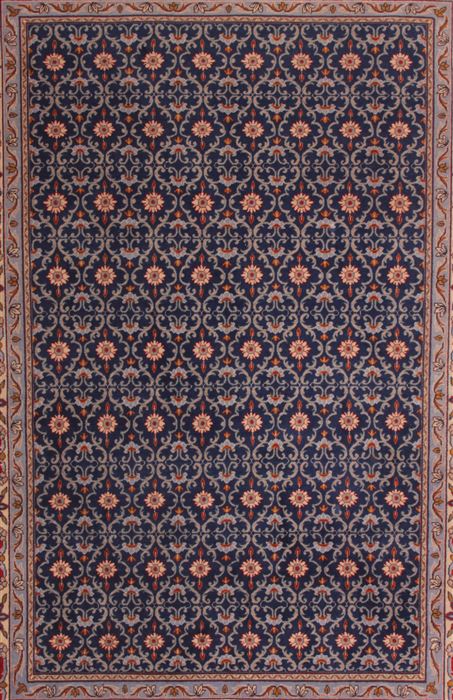 Kashan Blue Hand Knotted 54 X 78 Area Rug 400-16711 Image 6