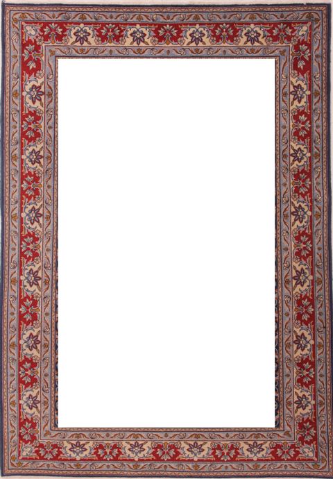 Kashan Blue Hand Knotted 54 X 78 Area Rug 400-16711 Image 8
