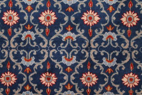 Kashan Blue Hand Knotted 54 X 78 Area Rug 400-16711 Image 11