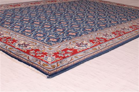 Kashan Blue Hand Knotted 54 X 78 Area Rug 400-16711 Image 12
