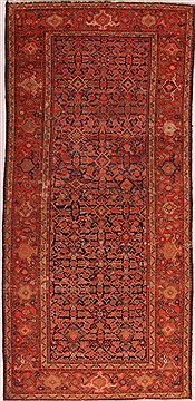 Malayer Blue Runner Hand Knotted 5'0" X 10'8"  Area Rug 400-16713