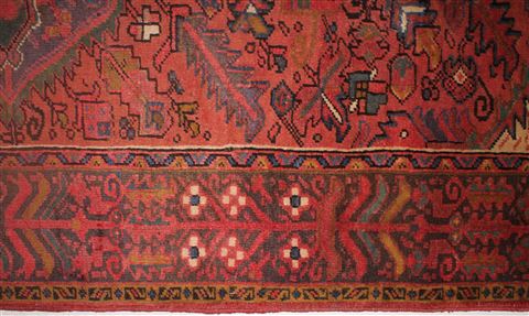 Heriz Red Hand Knotted 84 X 114 Area Rug 400-16716 Image 10
