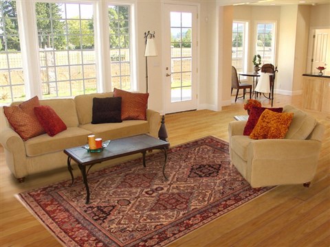 Moshk Abad Beige Hand Knotted 72 X 102 Area Rug 400-16720 Image 4