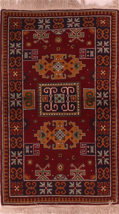 Turco-Persian Red Hand Knotted 29 X 43  Area Rug 400-16723 Image 0