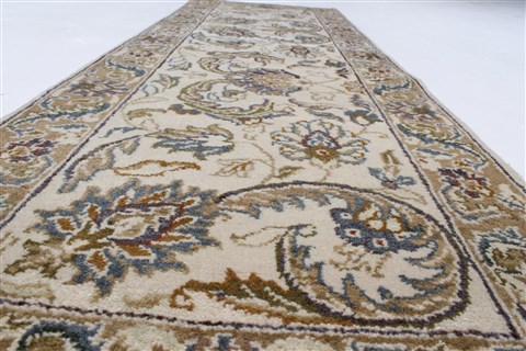 Kashmar Beige Runner Hand Knotted 20 X 62 Area Rug 250-16725 Image 1