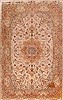 Tabriz White Hand Knotted 68 X 102  Area Rug 400-16726 Thumb 0