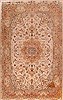Tabriz White Hand Knotted 68 X 102 Area Rug 400-16726 Thumb 0