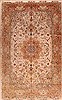 Tabriz White Hand Knotted 64 X 101  Area Rug 400-16727 Thumb 0