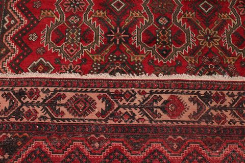Hamedan Red Hand Knotted 73 X 99 Area Rug 400-16732 Image 17