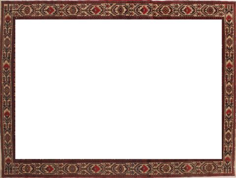 Hamedan Red Hand Knotted 73 X 99 Area Rug 400-16732 Image 6