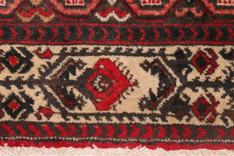 Hamedan Red Hand Knotted 73 X 99 Area Rug 400-16732 Image 11