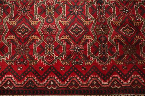Hamedan Red Hand Knotted 73 X 99 Area Rug 400-16732 Image 14