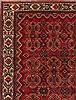 Hamedan Red Hand Knotted 73 X 99  Area Rug 400-16732 Thumb 8