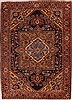 Heriz Blue Hand Knotted 76 X 106  Area Rug 400-16733 Thumb 0