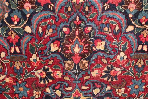Mashad Red Square Hand Knotted 99 X 108 Area Rug 400-16734 Image 2