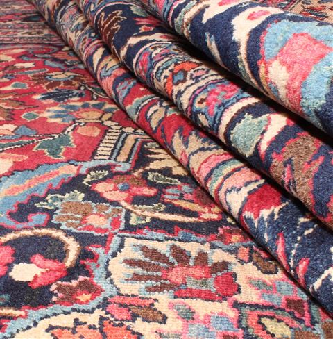 Mashad Red Square Hand Knotted 99 X 108 Area Rug 400-16734 Image 8