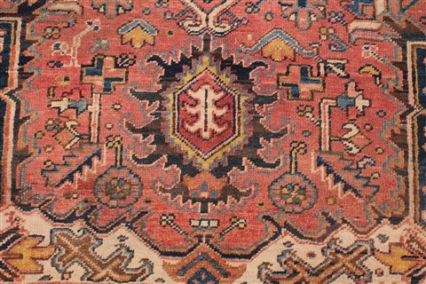 Heriz Red Hand Knotted 92 X 127 Area Rug 400-16735 Image 3