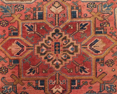 Heriz Red Hand Knotted 92 X 127 Area Rug 400-16735 Image 7