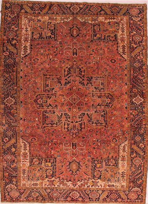 Heriz Red Hand Knotted 92 X 127 Area Rug 400-16735 Image 0